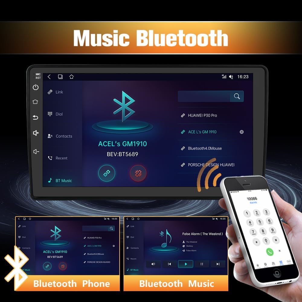 Autoradio stéréo 4 Go de RAM 64 Go de ROM pour Chevrolet Silverado 2007-2013, Tahoe, Equinox, GMC Sierra, Yukon – Compatible CarPlay sans fil et Android Auto