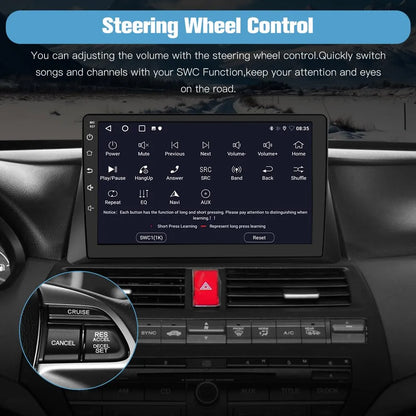 Autoradio 10" Android 13 pour Honda Accord 2003-2007, 2G+32G, Carplay/Android Auto, WiFi, GPS, DSP, Bluetooth, Caméra de recul