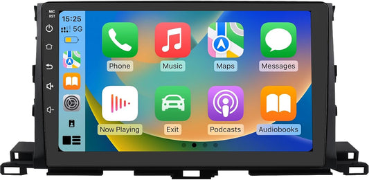 Autoradio Toyota Highlander 2014-2019 : Carplay/Android Auto intégré, 4G RAM, 64G ROM, WiFi, GPS, BT, DSP 48-EQ, SWC, radio AM/FM