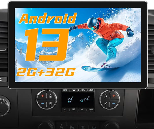 Autoradio Android 13 pour Chevrolet Silverado 2007-2013, Tahoe, Equinox, GMC Sierra, Yukon - 2+32 Go, CarPlay, Android Auto, Bluetooth, Navigation GPS