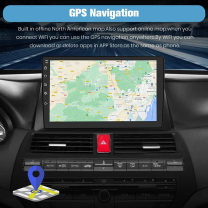 Autoradio 10" Android 13 pour Honda Accord 2003-2007, 2G+32G, Carplay/Android Auto, WiFi, GPS, DSP, Bluetooth, Caméra de recul