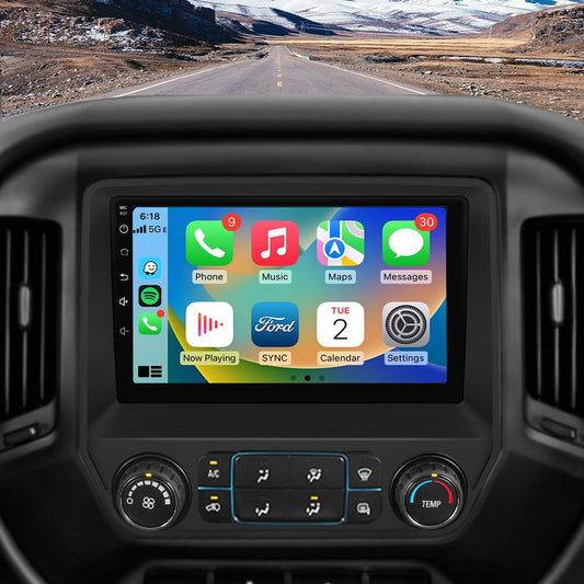Autoradio Android pour Chevrolet Silverado/GMC Sierra 2014-2018 avec caméra de recul, CarPlay et Android Auto