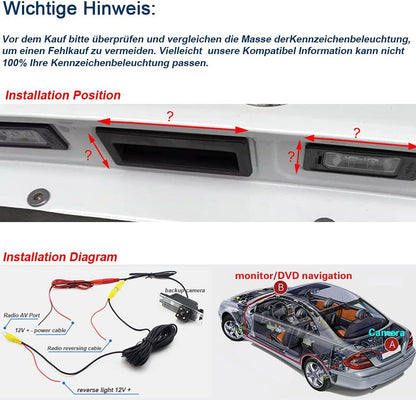 Caméra de Recul Étanche – Vision Nocturne pour VW, Seat Leon et Skoda Superb