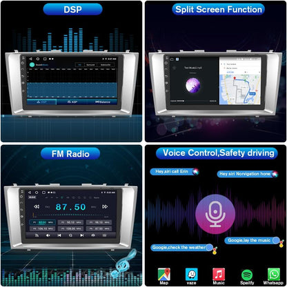 Autoradio Android 13 pour Toyota Camry 2006-2011, CarPlay sans fil/Android Auto, 2G+64G, SWC, WiFi, GPS, DSP, BT, FM, caméra de recul