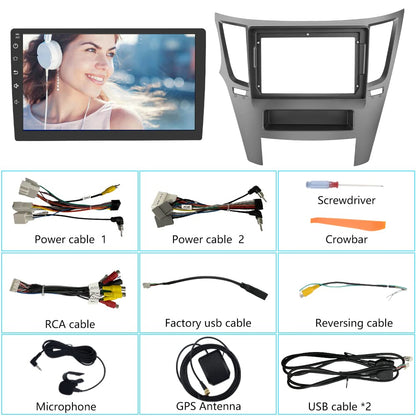 Autoradio 9" Android 12 pour Subaru Outback/Legacy 2009-2014 : écran tactile, CarPlay sans fil/Android Auto, WiFi, Bluetooth, GPS, FM, 2G+32G.