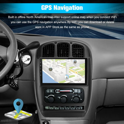 Autoradio 10,1" pour Dodge Caravan/Chrysler Town & Country (2001-2007), 2+64 Go, Android 12, CarPlay, Android Auto, Bluetooth, DSP, navigation GPS