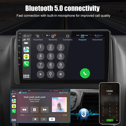 Autoradio stéréo écran tactile 9", Qualcomm 8 cœurs [4 + 64 Go] Android 13, compatible avec Dodge Grand Caravan 2008-2020 et Chrysler Town & Country 2011-2016, CarPlay et Android Auto