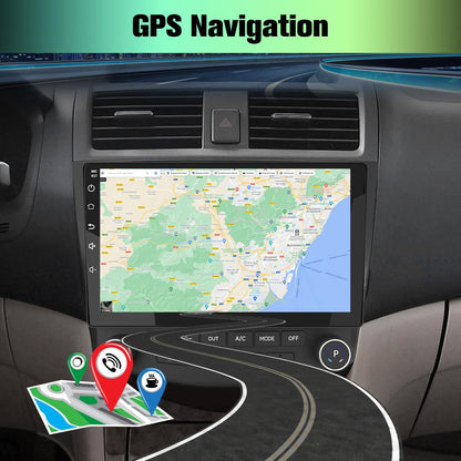 Autoradio Stéréo 10" Tactile 2+64GB pour Honda Accord 7ème Gén. 2003-2007 avec CarPlay et Android Auto