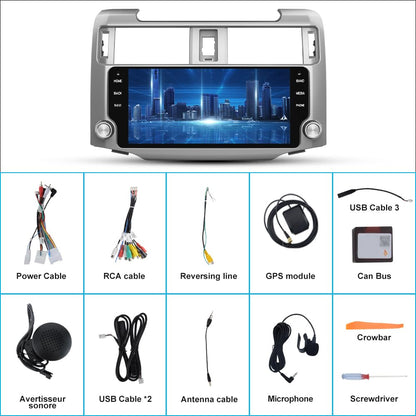 Système Stéréo Android 13 pour Toyota 4Runner 2010-2022 avec Android Auto et CarPlay