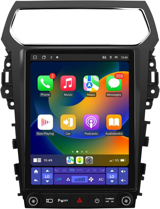 Autoradio Android 13 à 8 cœurs pour Ford Explorer 2011-2019, écran tactile 12,1" avec CarPlay sans fil, Android Auto, DSP, Bluetooth, navigation GPS
