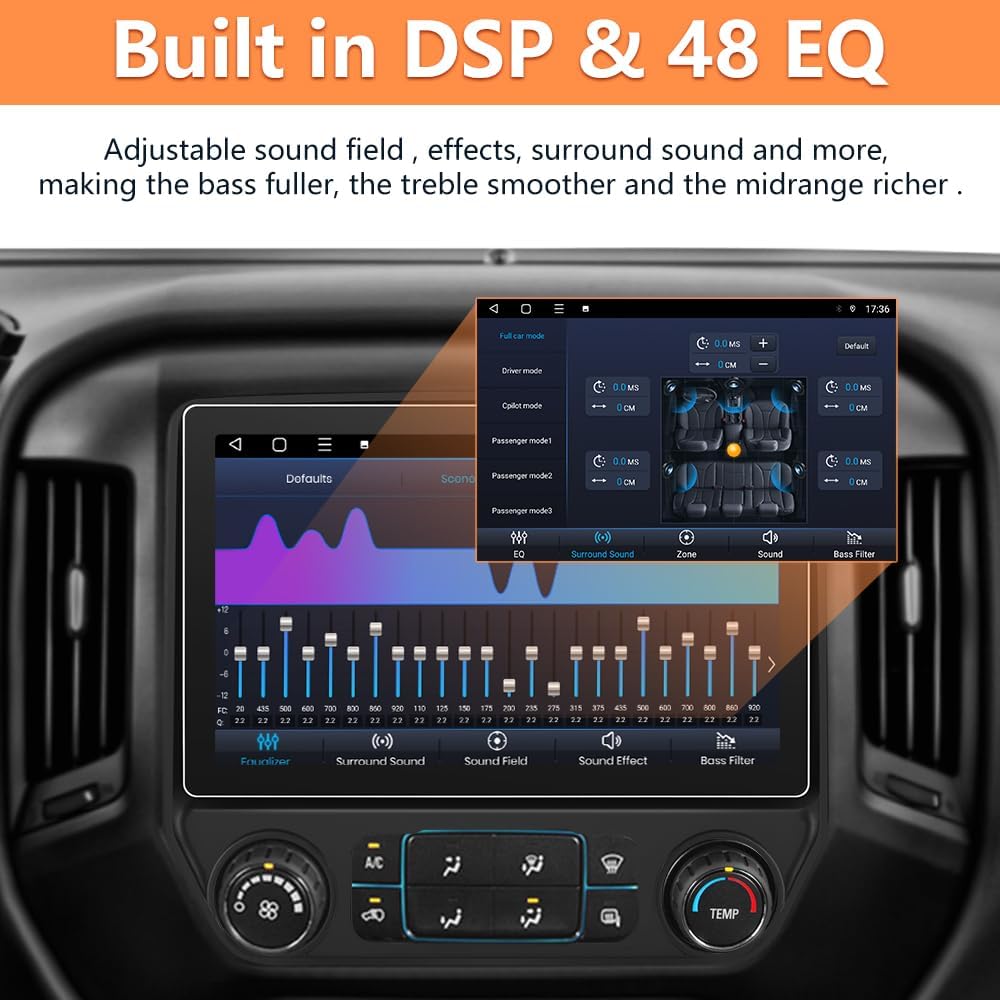 Autoradio à écran tactile 11,5" pour Chevrolet Silverado/GMC Sierra 2014-2018 avec Apple CarPlay et Android Auto