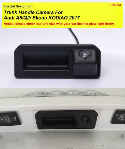 Caméra de Recul Étanche – Intégrée à la Poignée de Coffre pour Audi A5/Q2 et Skoda Kodiaq 2017