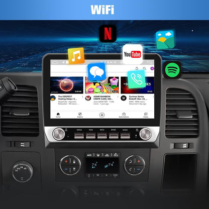 Autoradio Stéréo Android 13 [2GB+64GB] pour Chevrolet Silverado 2007-2013, Tahoe, Equinox, GMC Sierra, Yukon avec CarPlay et Android Auto sans fil.