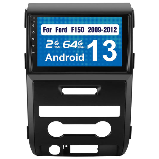Autoradio 9" Android 13 pour Ford F150 2009-2012, 2G+32G, Carplay/Android Auto, GPS, WiFi, Bluetooth, FM RDS, DSP, SWC, Caméra de recul gratuite