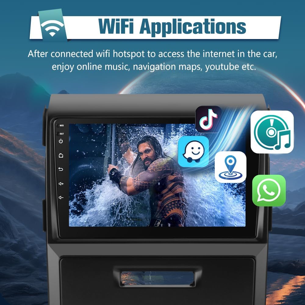 Autoradio 9" Android 12 pour Ford F150 (2009-2012) - CarPlay sans fil, Android Auto, GPS, Bluetooth, WiFi Remplacement de la radio à écran tactile