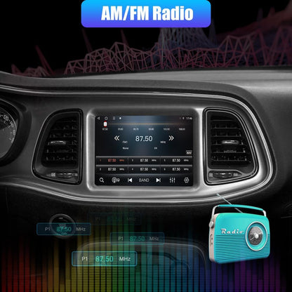 [4+64 Go] Autoradio Android 13 pour Dodge Charger/Challenger 2015-2019, radio à écran tactile avec CarPlay, Android Auto, Bluetooth, WiFi