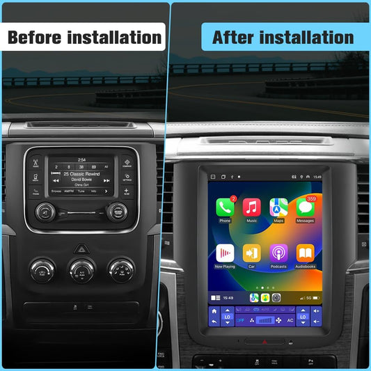 Système Stéréo Android 13 pour Dodge Ram 2013-2018 1500/2500/3500, Écran 10.4" T Style, Compatible CarPlay & Android Auto