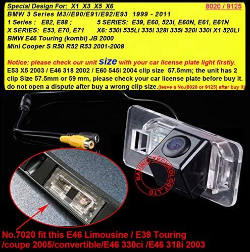 Caméra de Recul – Compatible BMW Séries 1/3/5/X et X1/X6