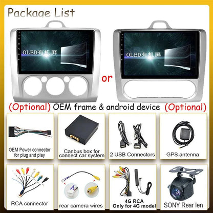 Poste Android13//4G-64//Ford Focus 2004-2011/Carplay-Android Auto | Autoradio | Android 14 | Écran Tactile | Bluetooth | GPS
