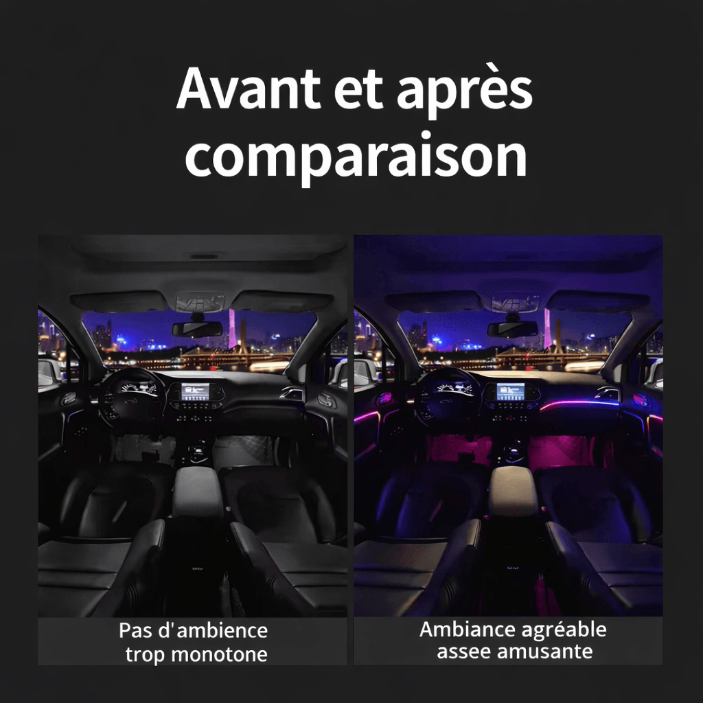 Led d'ambiance intérieures de voiture en acrylique RGB 20 en 1 – Kit Asymphony