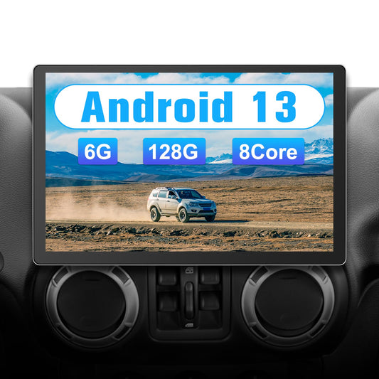 Autoradio stéréo 2 Go + 64 Go mise à niveau pour Jeep Wrangler JK 2007-2018, Dodge Ram 1500/2500 2009-2012, Grand Cherokee avec CarPlay