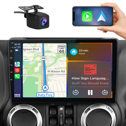 Autoradio sAndroid Jeep Wrangler JK, Compass, Grand Cherokee, Dodge Ram – Compatible avec CarPlay et Android Auto