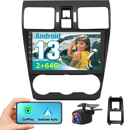 【2 Go + 64 Go】 Autoradio Android 13 pour Subaru Forester WRX Impreza 2013-2015, compatible avec CarPlay et Android Auto
