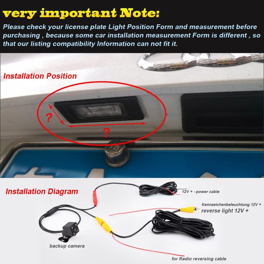 Caméra de Recul Vue Arrière pour Renault Fluence, Duster, Latitude, Scénic , Mégane, Cabrio, Clio , Terrano, Lutecia et Espace