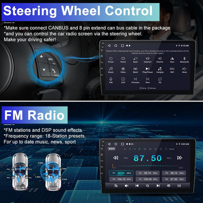 [2+32G] Autoradio Android 12 pour Chrysler Sebring 2006-2010, radio à écran tactile 9" avec CarPlay sans fil, Android Auto, Bluetooth, WiFi, navigation GPS