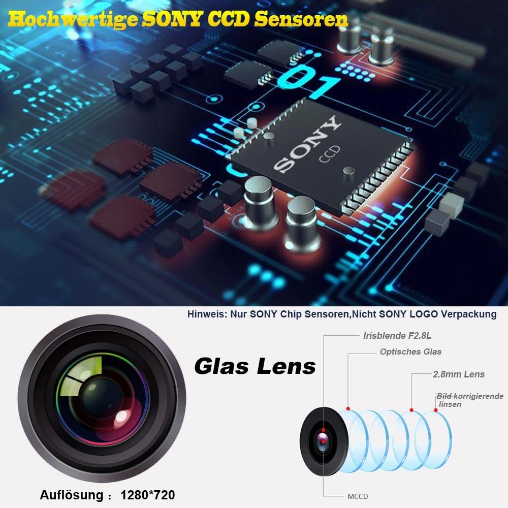Caméra de Recul Étanche IP67 – Vision Nocturne et Large Angle pour Audi A3/A4/A5/A6/A8/Q3/Q5/Q7 et VW Passat