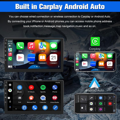 Autoradio stéréo [2 Go + 64 Go] pour Dodge Ram 1500/2500/3500 (2009-2012) et Jeep Wrangler JK (2007-2018) avec intégration CarPlay et Android Auto