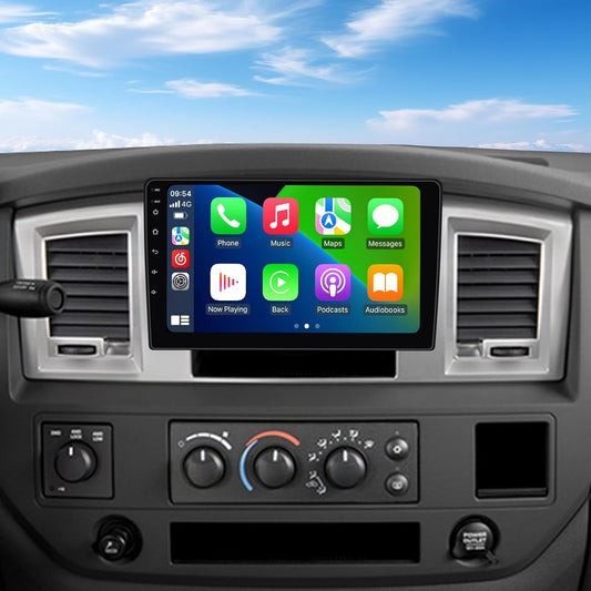 Android 13 stéréo pour Dodge Ram 1500-3500 (2006-2008), Durango (2004-2007), Chrysler 300/300C/300M (2005-2007), Jeep Grand Cherokee (2005-2007) avec CarPlay, Android Auto, FM, SWC, WiFi 5G (2+32 Go)
