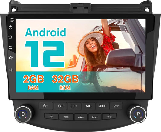 Autoradio stéréo 10" Android 12 avec écran tactile, CarPlay et Android Auto pour Honda Accord 7e génération (2003-2007)