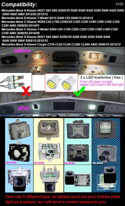 Caméra de Recul Couleur – Mercedes C/E/S/SL Class W204/W216/W212/C207/W221/R231