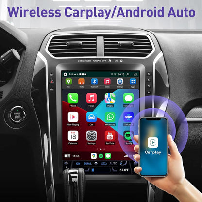 Ford Explorer 2011-2019 Mise à niveau stéréo Android 13 : écran tactile IPS 12,1", CarPlay sans fil et navigation automatique Android