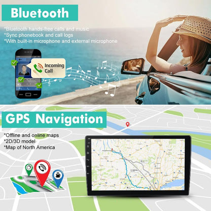 Autoradio [2+64 Go] pour Dodge RAM 1500 (2013-2018) – Carplay sans fil/Android Auto, Bluetooth, AM/FM, GPS, AC manuel uniquement