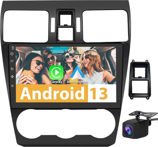 Autoradio 9" Android 13 pour Subaru Forester/WRX/Impreza 2013-2015, compatible Harman Kardon, 2G+32G, Carplay/Android Auto, GPS, WiFi, BT, FM/AM, DSP, SWC, caméra arrière