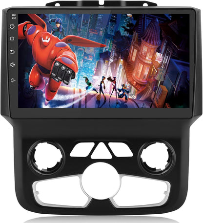 Autoradio Android 12.0 pour Dodge Ram 1500-3500 (2013-2018) Auto AC, écran tactile 9", 2+64 Go, CarPlay sans fil/Android Auto, Bluetooth/GPS/WiFi