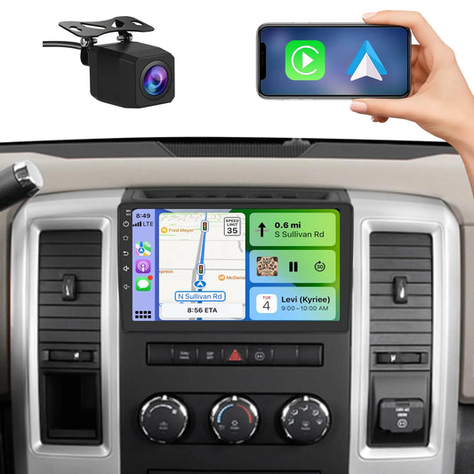 Autoradio Android 13 pour Dodge Ram 1500/2500/3500 (2009-2012) avec CarPlay et Android Auto