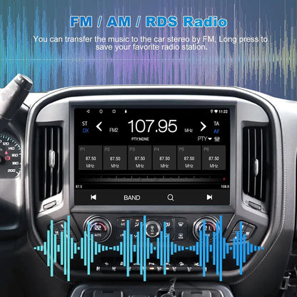 Mise à niveau de l'autoradio Android 11 13" pour Chevrolet Silverado/GMC Sierra 2014-2018 : 4+64 Go, Octa Core, QLED, Bluetooth, GPS, caméra avant/arrière, DSP, AM/FM/RDS, SWC, WiFi.