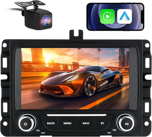 Autoradio Android 13 pour Dodge RAM 2013-2019 : stéréo à écran tactile 7" avec Carplay/Android Auto, GPS, WiFi, Bluetooth, FM/AM, DSP, SWC, caméra de recul
