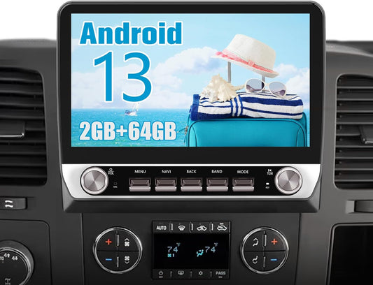 Autoradio Stéréo Android 13 [2GB+64GB] pour Chevrolet Silverado 2007-2013, Tahoe, Equinox, GMC Sierra, Yukon avec CarPlay et Android Auto sans fil.