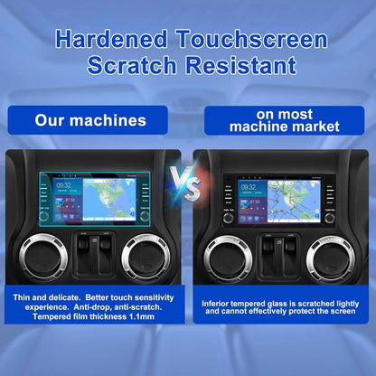Autoradio Android 7" 2 + 64 Go pour Jeep Wrangler/Compass/Patriot, Chrysler Sebring, Dodge RAM : GPS, Carplay sans fil/Android Auto, Bluetooth, WiFi, DSP, caméra de recul