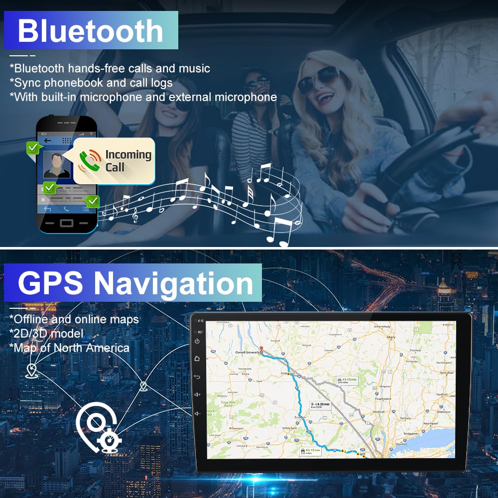 [2+32G] Autoradio Android 12 pour Chrysler Sebring 2006-2010, radio à écran tactile 9" avec CarPlay sans fil, Android Auto, Bluetooth, WiFi, navigation GPS
