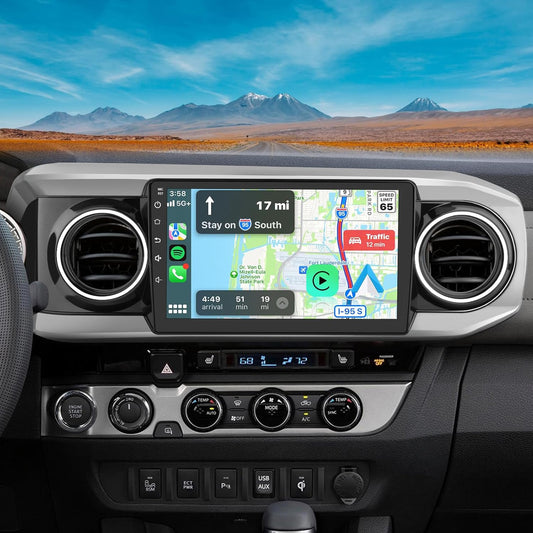 Autoradio stéréo Toyota Tacoma 2016-2021 : unité principale à écran tactile Android 12 avec Android Auto filaire, Bluetooth, navigation GPS