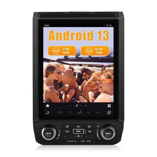 Autoradio 4+64G 12,1" pour Ford F150 2015-2021, Android 13, CarPlay sans fil, Android Auto, DSP, Bluetooth, Navigation GPS