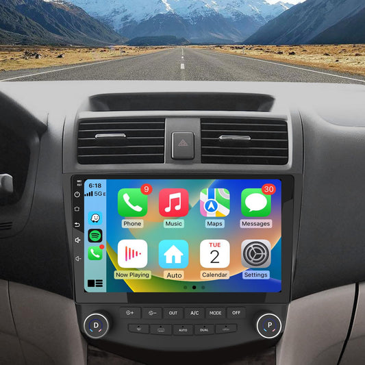 Autoradio Stéréo 10" Tactile 2+64GB pour Honda Accord 7ème Gén. 2003-2007 avec CarPlay et Android Auto