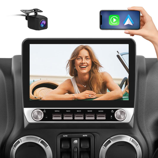 Autoradio stéréo 2 Go + 64 Go mise à niveau pour Jeep Wrangler JK 2007-2018, Dodge Ram 1500/2500 2009-2012, Grand Cherokee avec CarPlay