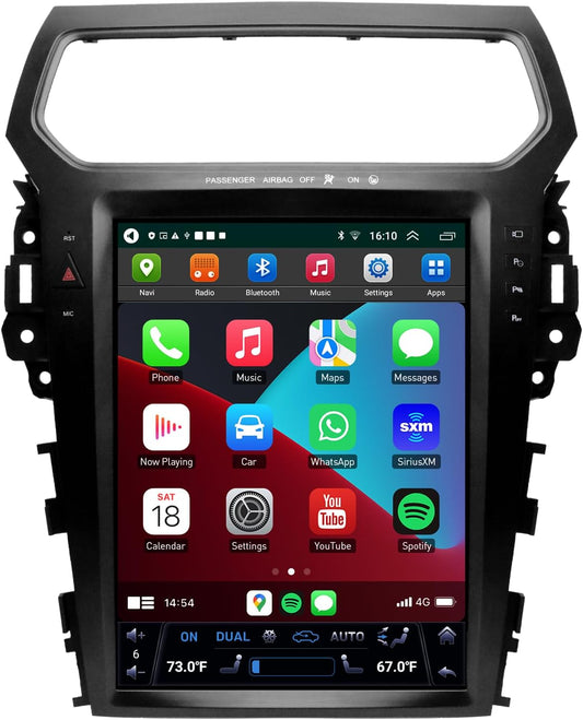 Ford Explorer 2011-2019 Mise à niveau stéréo Android 13 : écran tactile IPS 12,1", CarPlay sans fil et navigation automatique Android