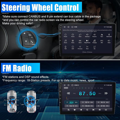 Stéréo de voiture Android pour Dodge RAM 1500-3500 (2013-2018) avec CarPlay sans fil et Android Auto, 2 + 32 Go, remplacement manuel de la radio compatible AC